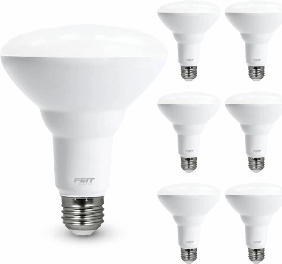 Feit Electric BR30 LED Bulbs 65W Equivalent Dimmable 650 Lumens 2700K Soft White E26 Base 10-Year Life Damp Rated Flood Light for Recessed Cans 12-Pack