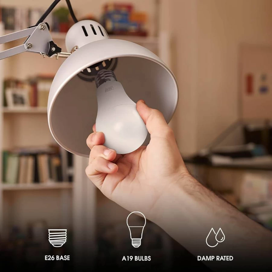 Feit Electric A23 LED Light Bulb 300W Equivalent 4060 Lumens E26 Base 3000K Soft White Non-Dimmable Damp Rated 22 Year Lifetime High Output Energy Efficient